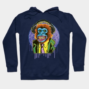 Psychedelic Chimp Sporting Headphones Hoodie